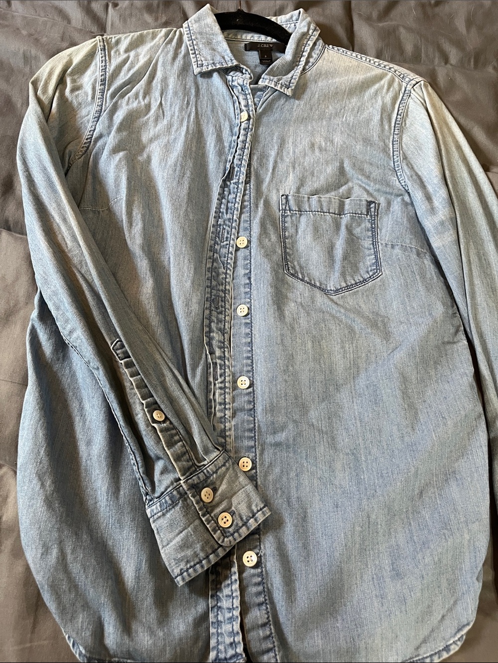 J. Crew Light Blue Denim Button-Down Shirt